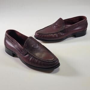 Winthrop Genuine Handsewn Leather Penny Loafers Burgundy Men’s Size 8.5 D...